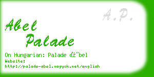 abel palade business card